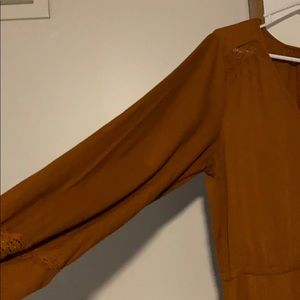 Mustard long sleeve dress